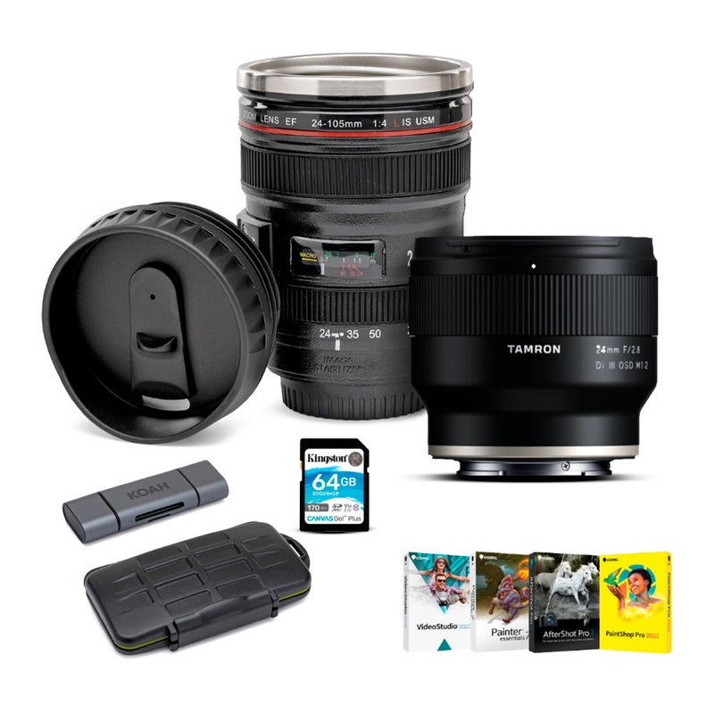 Tamron 24mm f/2.8 Di III OSD Wide-Angle Prime Lens for Sony E-Mount with Software Suite Bundle