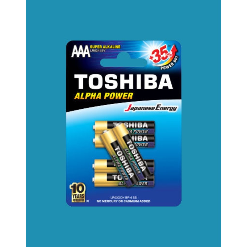 Toshiba Alpha Power Alkaline AAA 6 Pack