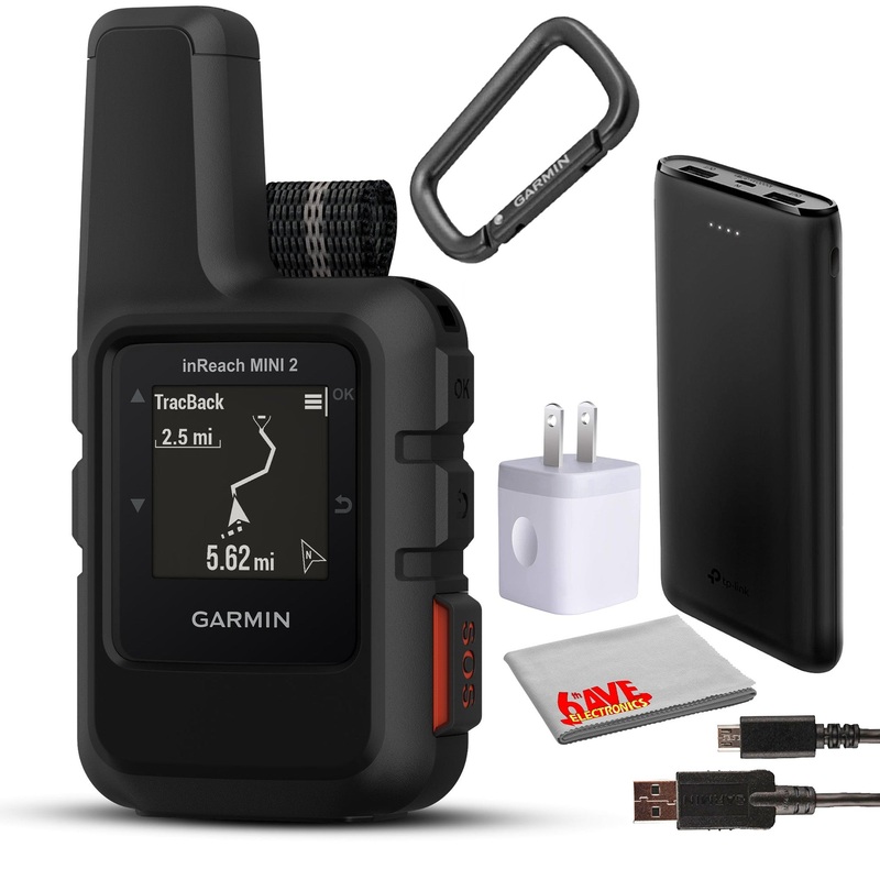 Garmin inReach Mini 2 Satellite Communicator Handheld for Hiking Bundle – Black