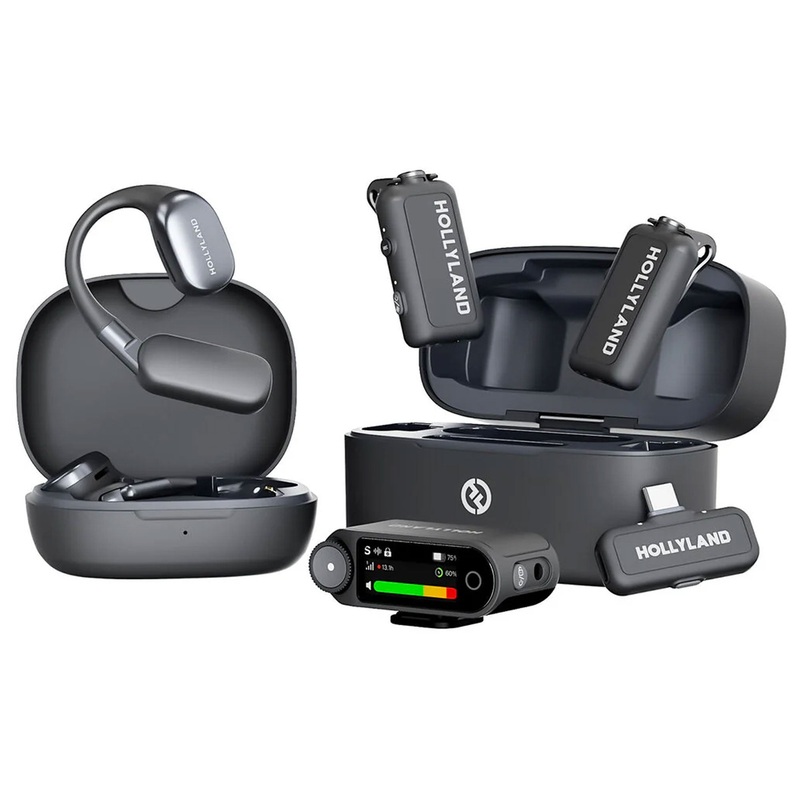 Hollyland LARK MAX 2 ULTIMATE COMBO 2-Person Wireless Lavalier Microphone System for Cameras and Mobile Devices (Space Gray)