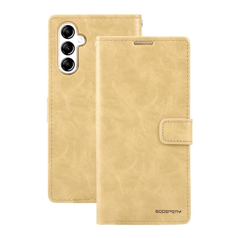 Goospery Bluemoon Diary for Samsung Galaxy A15 – Gold Phonnic
