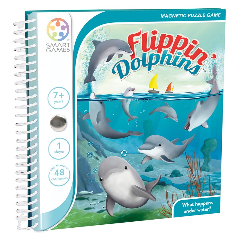Smart Games Flippin’ Dolphins Magnetic Travel Puzzle Game KG Super Store