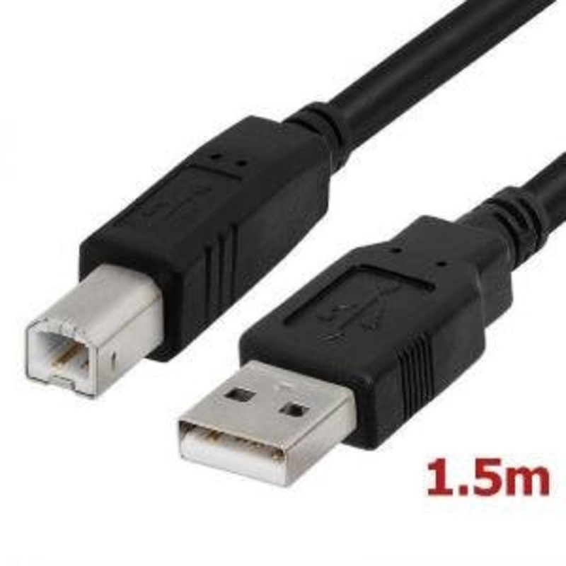 USB A to USB B Cable 1.5m  Printer & Scanner Use – CB19A