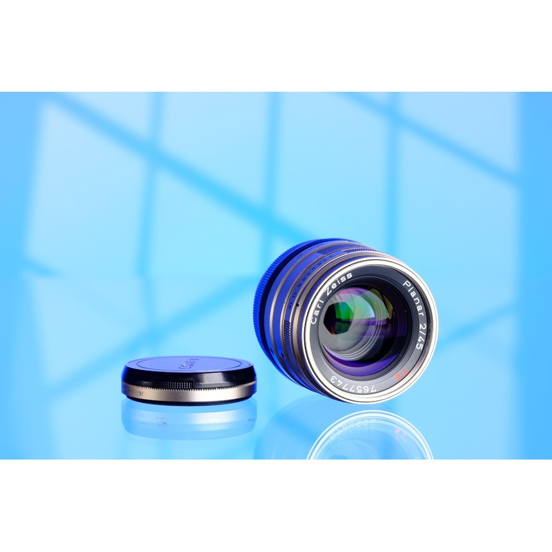 Contax 45mm f/2.0 Planar G Mount Lens G1 G2 46mm p-filter & gk-14 cap