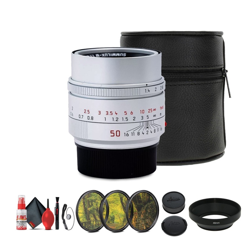 Leica Summilux-M 50mm f/1.4 ASPH. Lens + Lens Filter Kit + Cleaning Kit + More