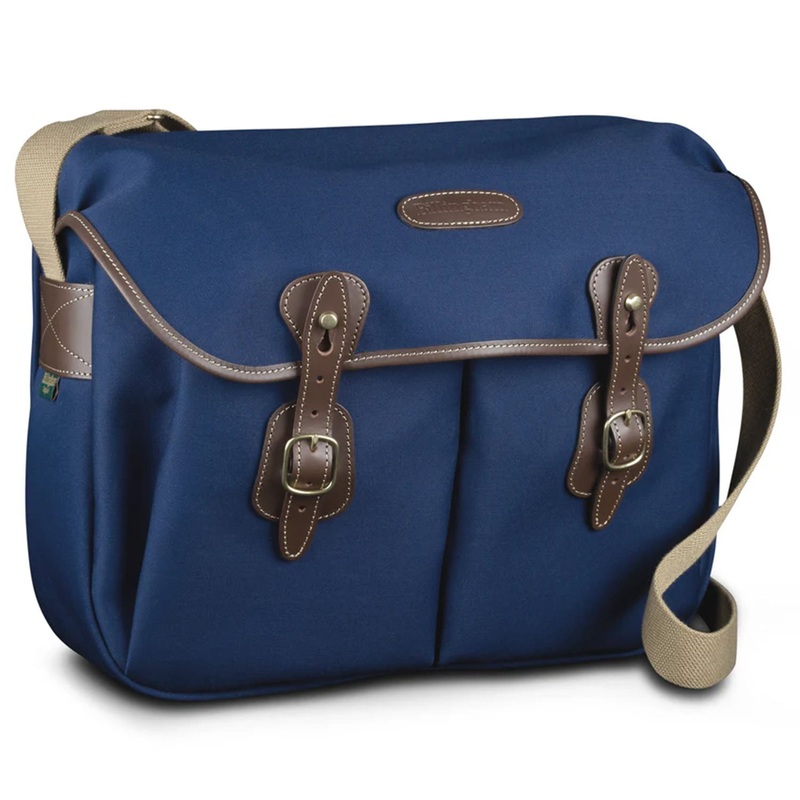 Billingham Hadley Large Camera Bag – Navy Canvas / Chocolate Leather