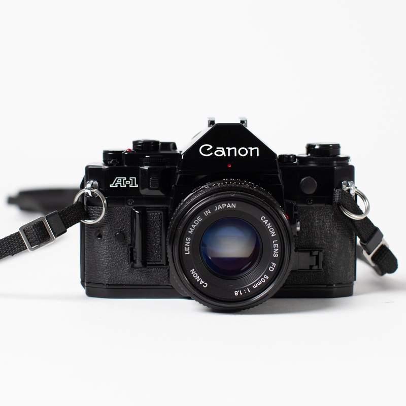 Canon A-1 with 50mm f/1.8 FD Lens, recent CLA!