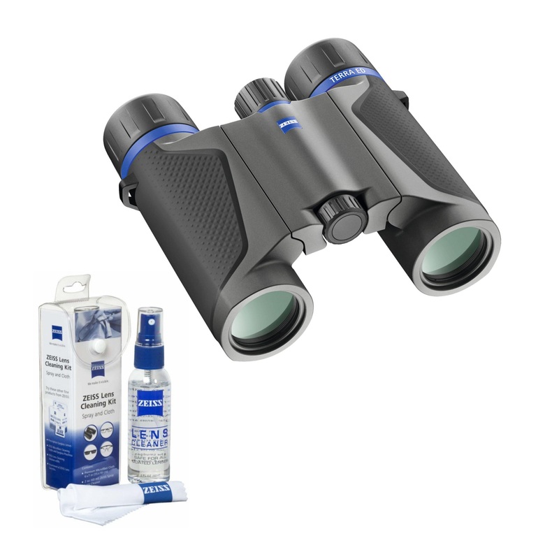Zeiss Terra ED 10×25 Pocket Binoculars (Black) Bundle with Lens Care Kit