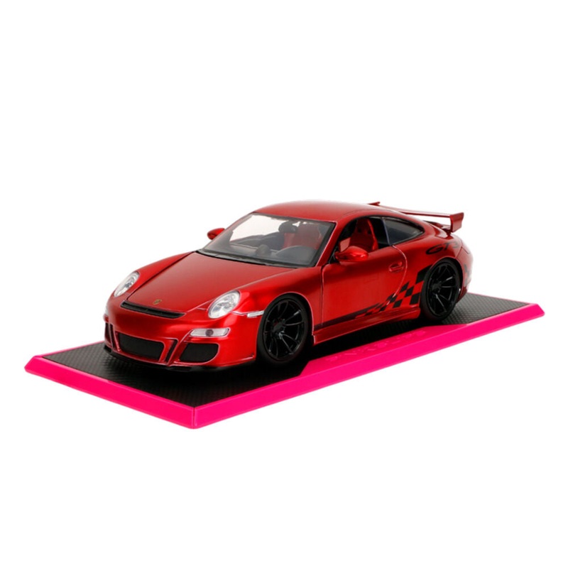 Jada 1:24 Scale Pink Slips Porsche 911 Turbo 997 Red Diecast Vehicle Above Toys