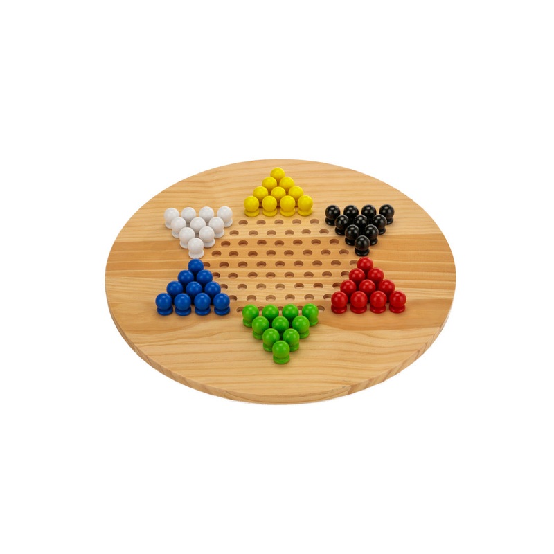 Jenjo Games Wooden Giant Chinese Checkers & Solitaire Game – 60cm Jenjo Games