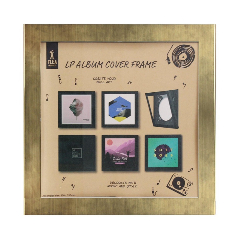 Flea Market – Single LP Vinyl Wall Frame (Antique Brass)