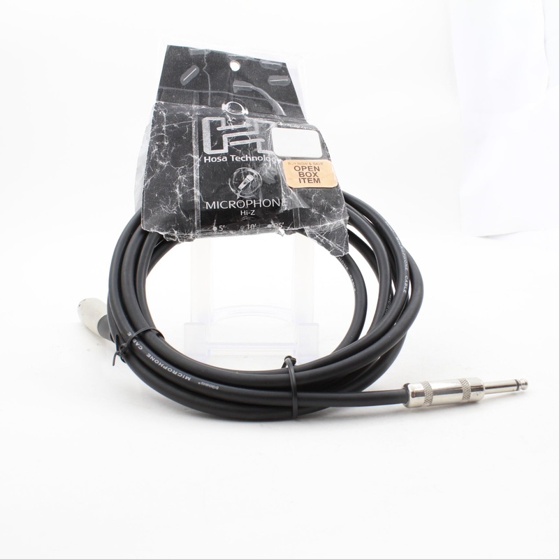 * OPEN BOX EXCELLENT * Hosa 1/4” Phone Male to 3-Pin XLR Female Unbalanced Hi-Z Microphone Cable – 10′