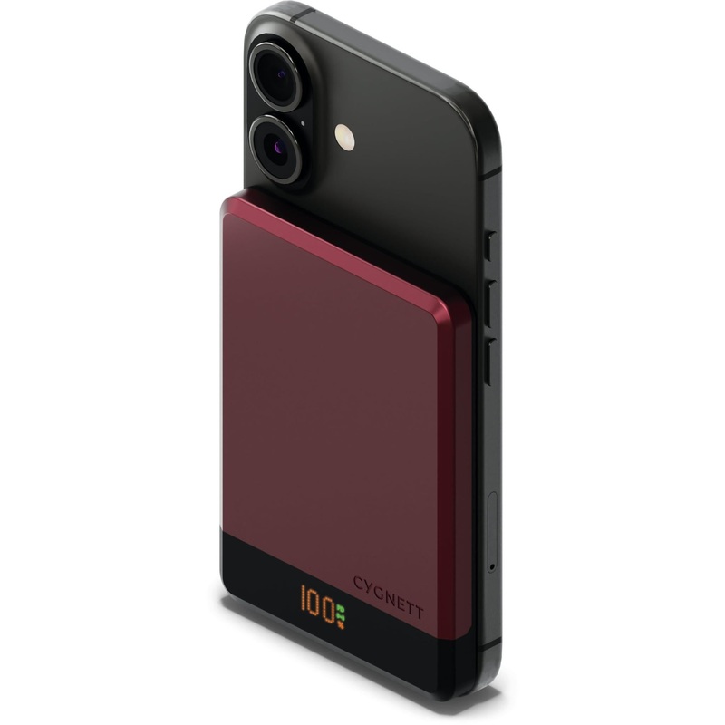 Cygnett 5K MagSlim Magnetic Power Bank (Cherry)