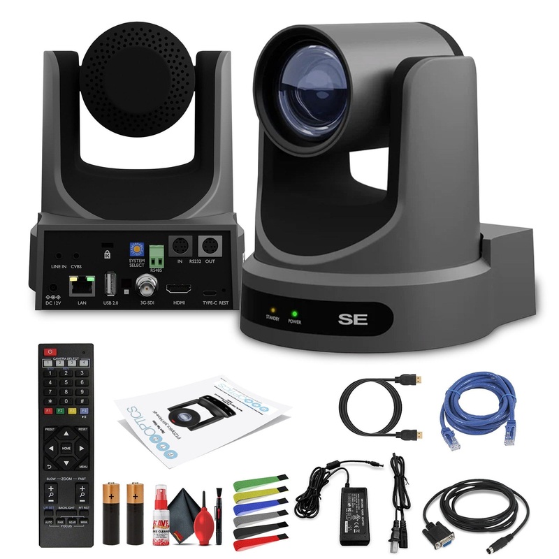 PTZOptics Move SE PTZ Camera with 30x Optical Zoom (Gray) (PT30X-SE-GY-G3)