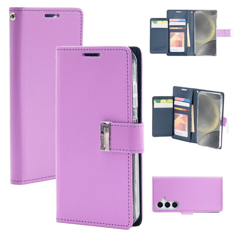 Goospery Rich Diary for Samsung Galaxy S25 Plus – Purple, MagSafe Phonnic