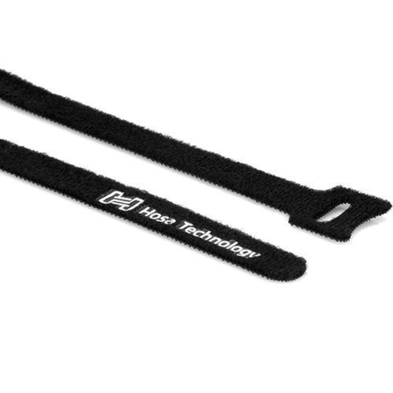 Hosa WTI-508 Hook & Loop Cable Ties 0.5 x 8” (Black, 50-Pack)