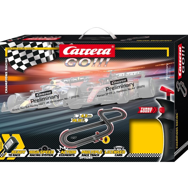 Carrera 1/43 F-1 Champion’s Racing – 4.3 GO Slot Car Set Hobbyco
