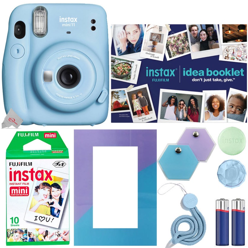 FUJIFILM INSTAX Mini 11 Instant Film Camera Bundle (Sky Blue)