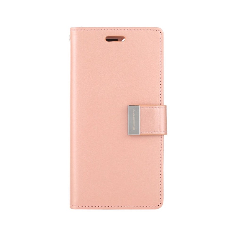 Goospery Rich Diary case for iPhone 15 Pro Max – Rose Gold Phonnic