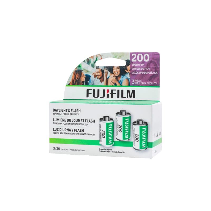 Fujifilm 200, 35mm, 36 Exp. Color Film (Three Roll Pack)