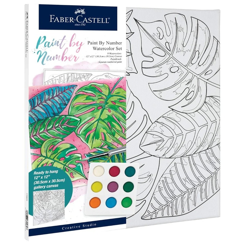Faber-Castell Creative Studio Paint by Numbers Tropical Watercolour Set SuperOffice