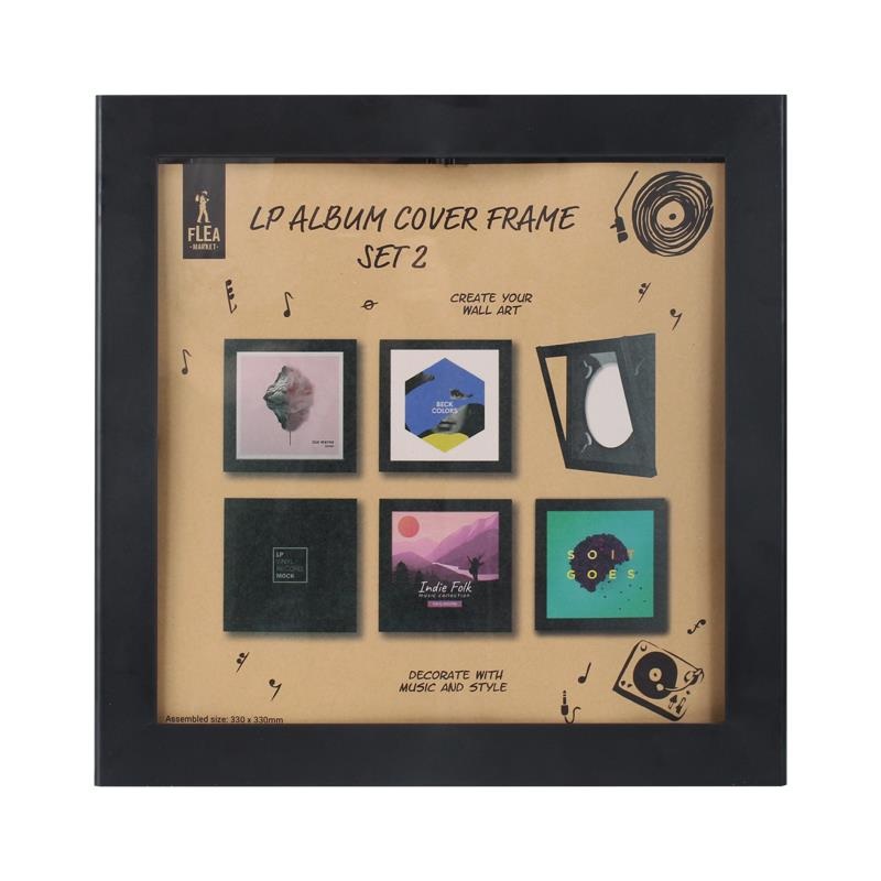 Flea Market – Single LP Vinyl Wall Frame Set of 2 (Black)