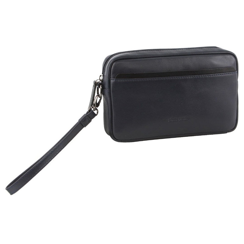 Pierre Cardin Men’s Casual Leather Organiser Wristlet Bag 25x15cm Navy Orquestra