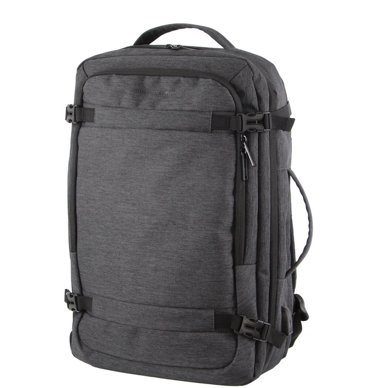 Pierre Cardin Nylon Backpack with USB Port (Grey) Orquestra