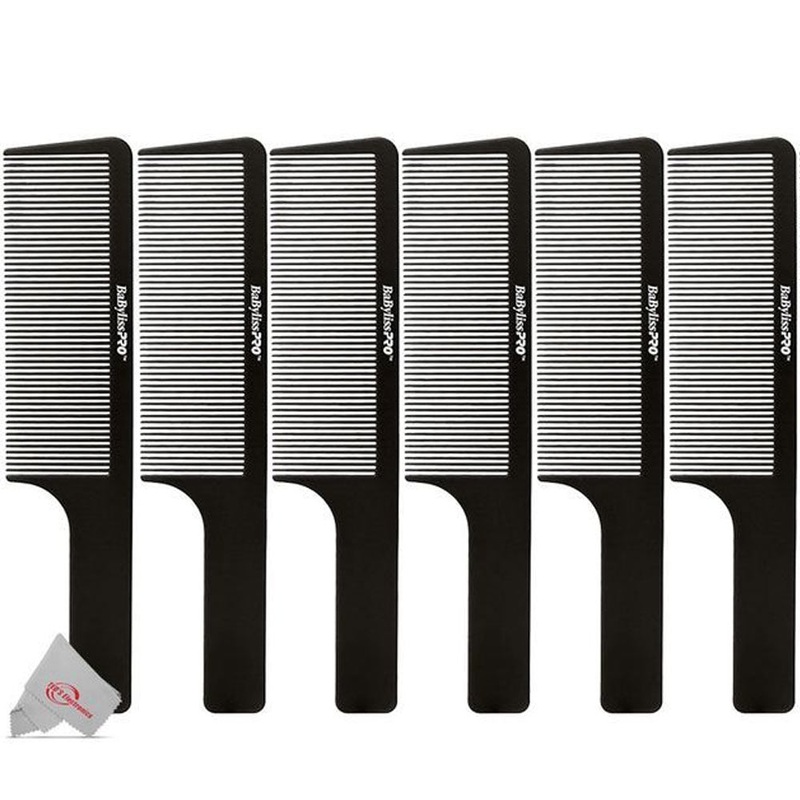 Six Pieces BaBylissPRO Barberology 9 Inch Clipper Comb Black