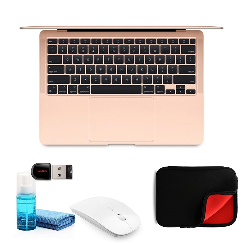 Apple MacBook Air 13.3 Inch M1 Chip with Retina Display 256GB (Gold)- Kit with Mouse + Case + More –