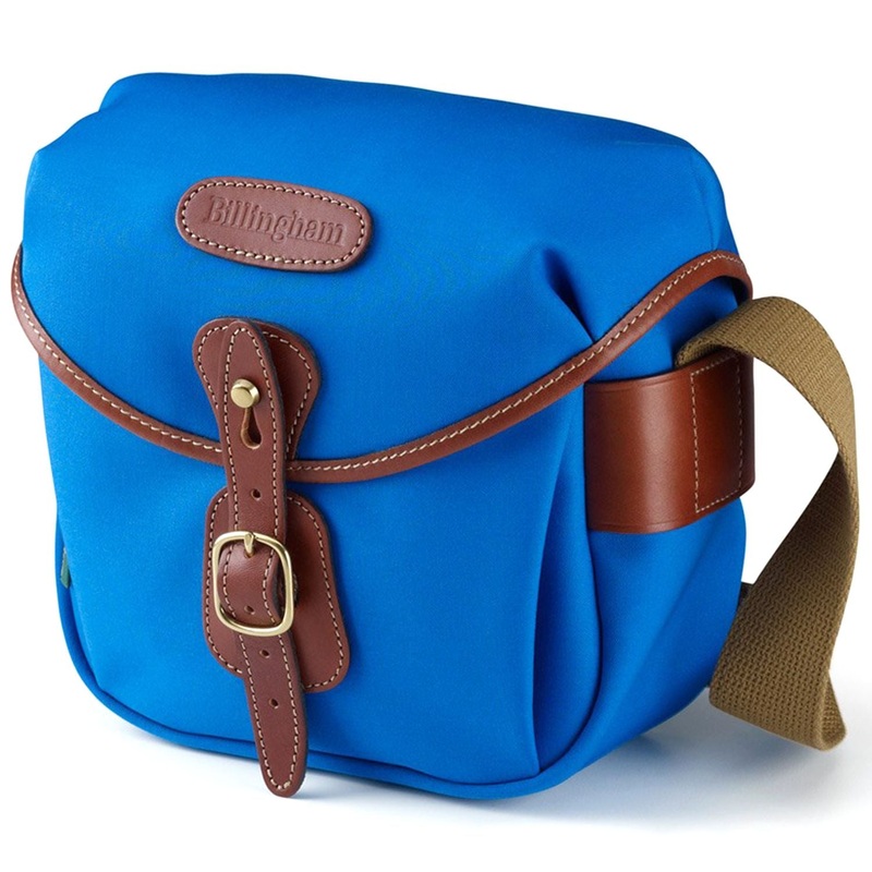 Billingham Hadley Digital Camera Bag Imperial Blue Canvas / Tan leather