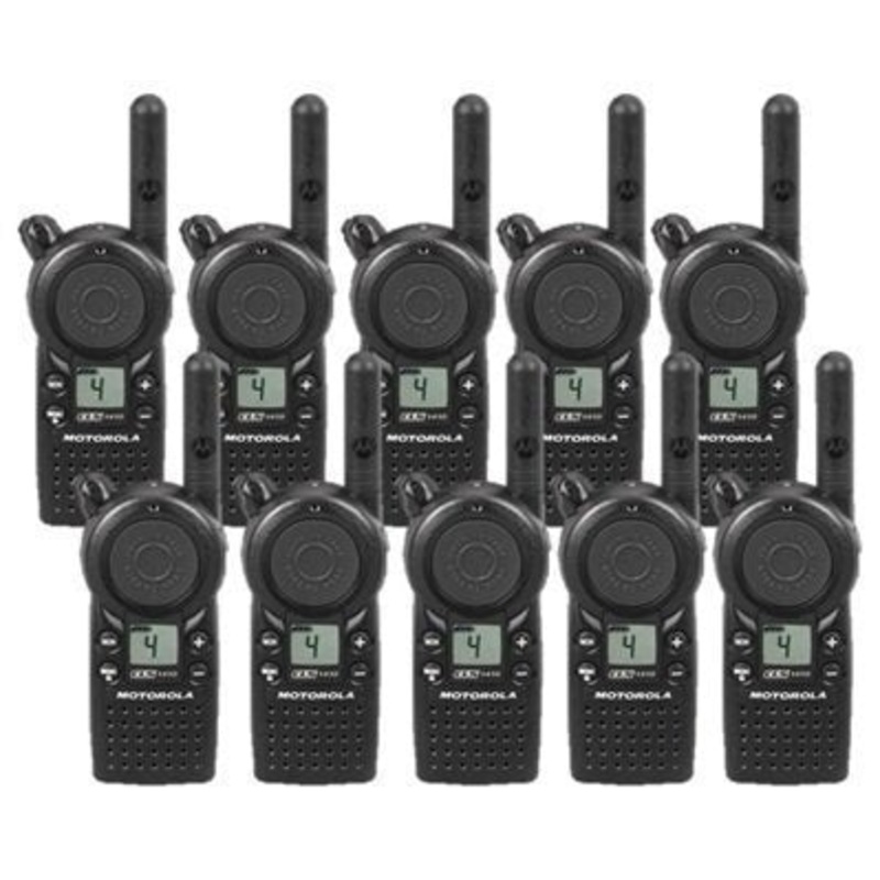 10 Pack of Motorola CLS1410 Two Way Radio Walkie Talkies (UHF)