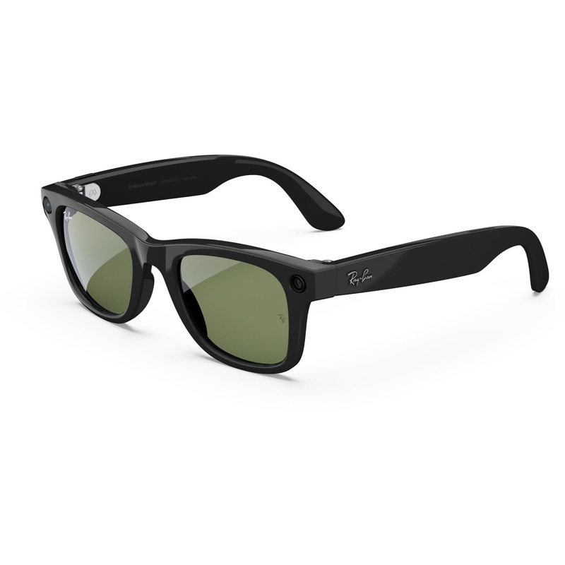 Ray-Ban | Meta Wayfarer Large Gen 1 AI Glasses (Shiny Black/Green)
