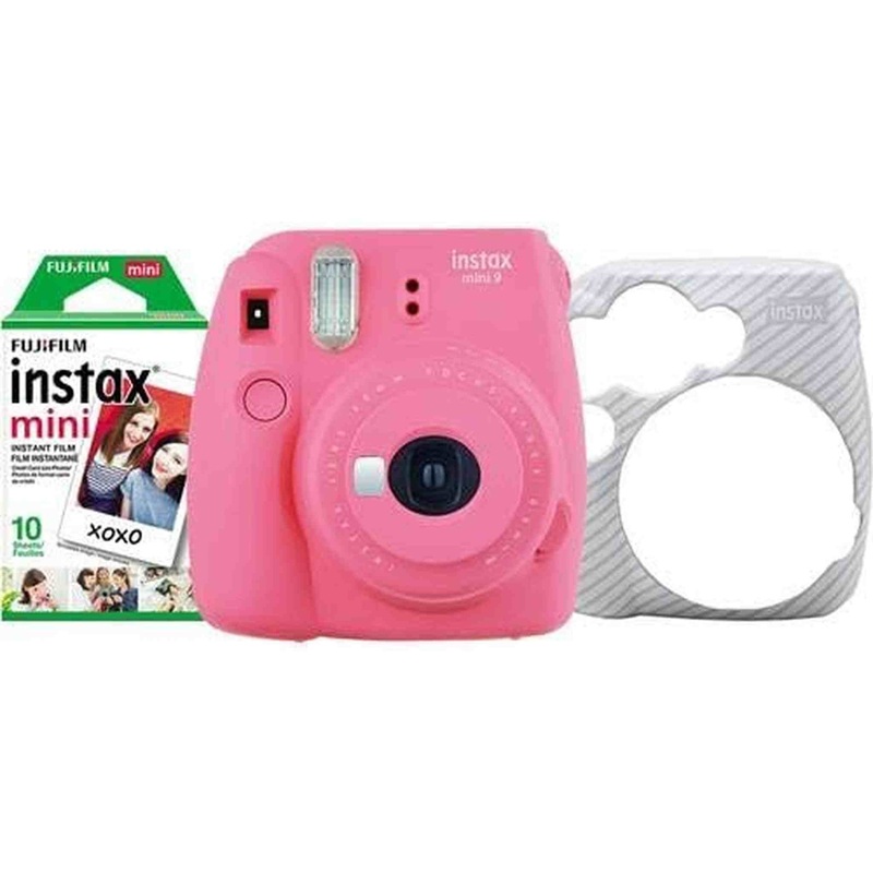 Fujifilm Instax Mini 9 Instant Film Camera Holiday Bundle – Flamingo Pink