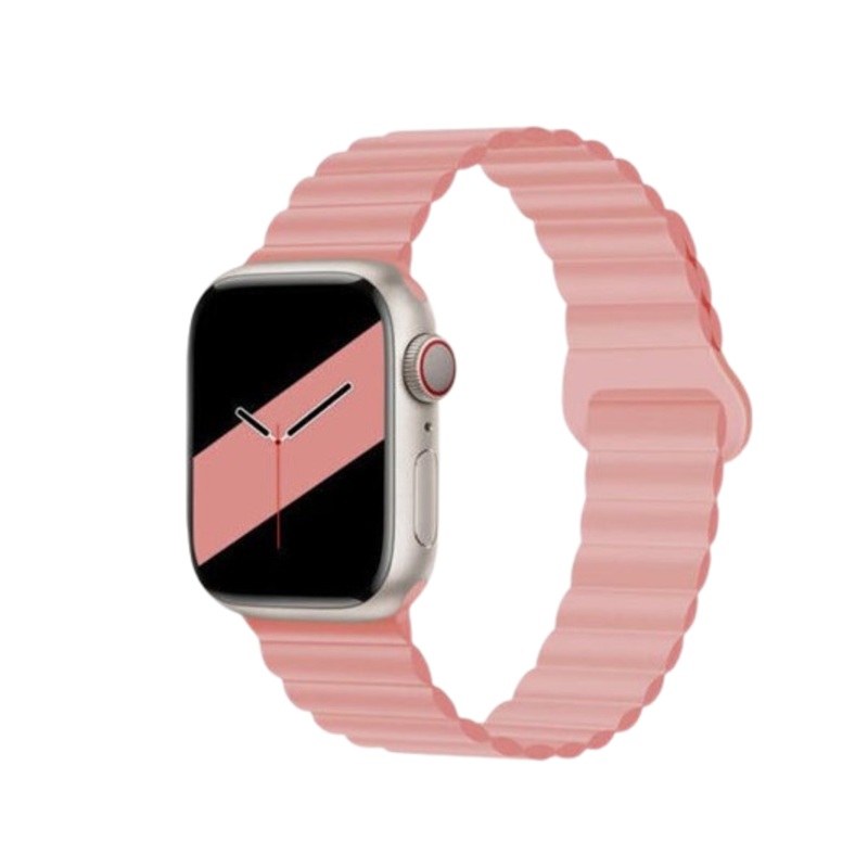 Hoco Apple Watch Silicon Magnetic Band for Series 42 / 44 / 45 / 46 / 49 mm (Pink) Exyon