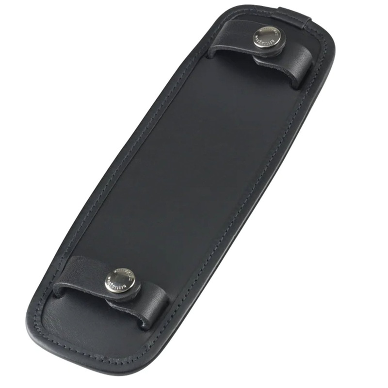 Billingham SP50 Shoulder Pad – Black Leather / Nickel Coated Studs