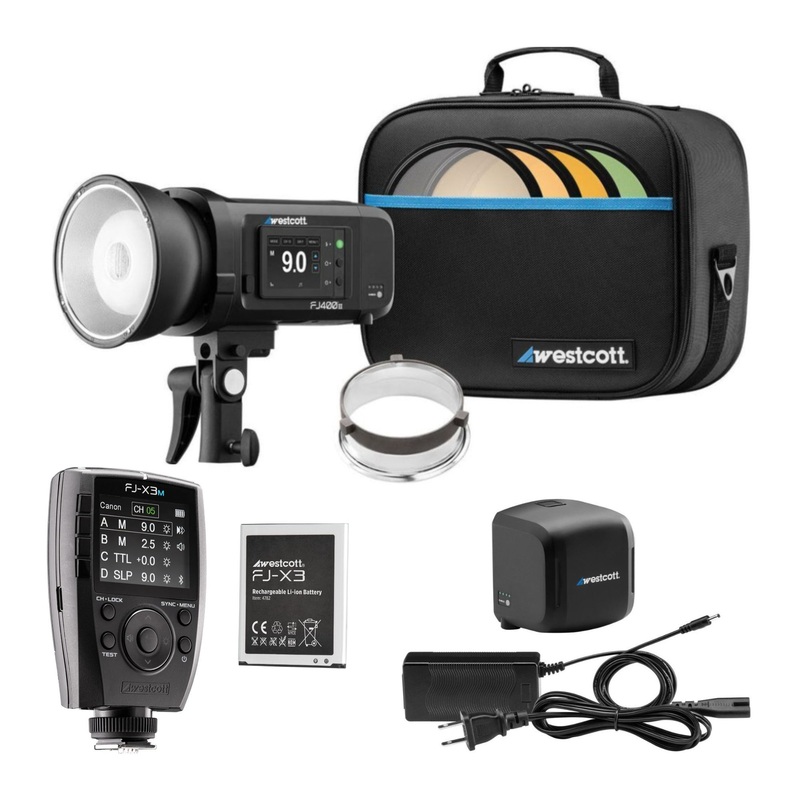Westcott FJ400 II 400Ws Touchscreen Strobe with ProMax AC and DC Battery and Flash Trigger Bundle