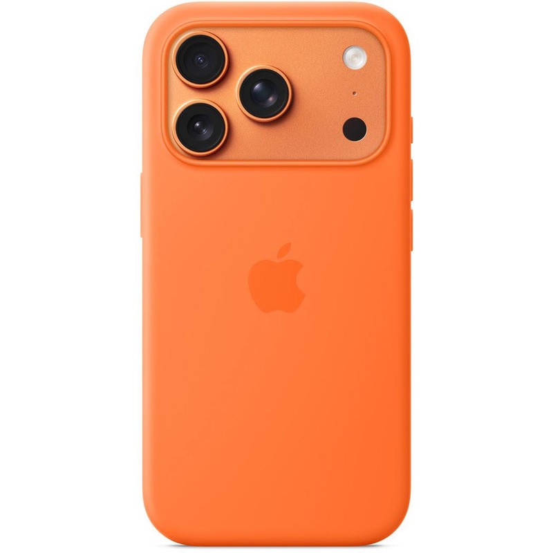 Apple iPhone 17 Pro Silicone Case with MagSafe (Orange)