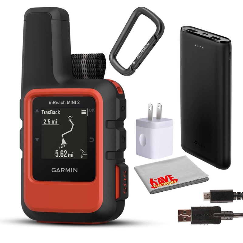 Garmin inReach Mini 2 Satellite Communicator Handheld for Hiking Bundle – Red
