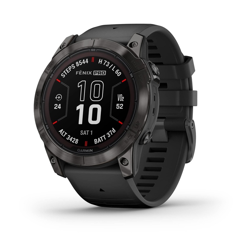 Garmin fnix 7X Pro Sapphire Solar, Multisport GPS Smartwatch, Built-in Flashlight, Solar Charging Capability, Black