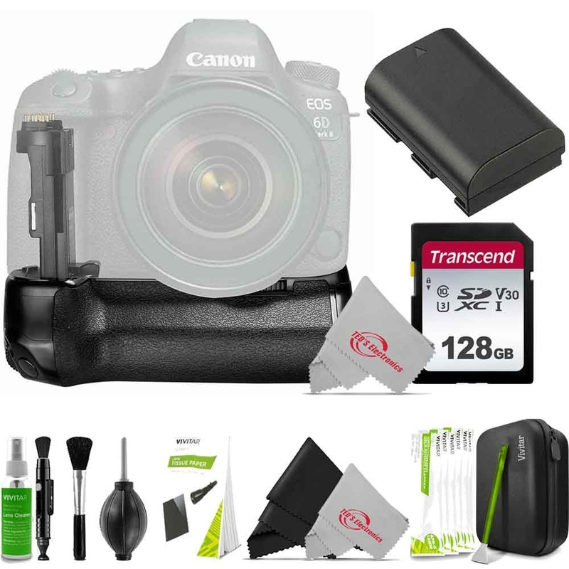 Vivitar Battery Power Grip with LP-E6 Battery and Accessory Kit for Canon 6D MII DSLR Camera