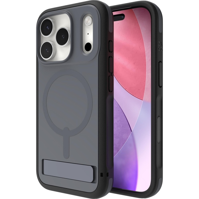 ZAGG Sedona Snap Kickstand + Camera Control Button Case for iPhone 17 Pro (Charcoal)