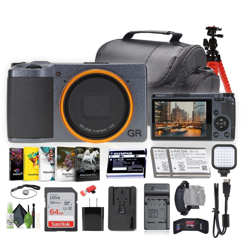 Ricoh GR III Street Edition Compact Portable Digital Camera + 64GB Memory Card + More
