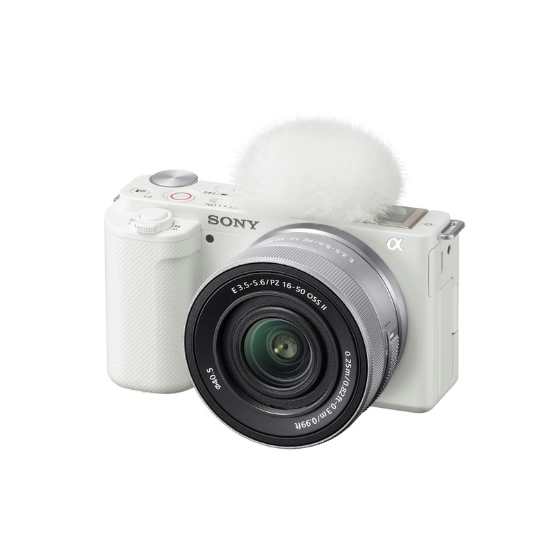 Sony ZV-E10 Mirrorless Camera with E PZ 16-50mm F3.5-5.6 OSS II Lens (White)