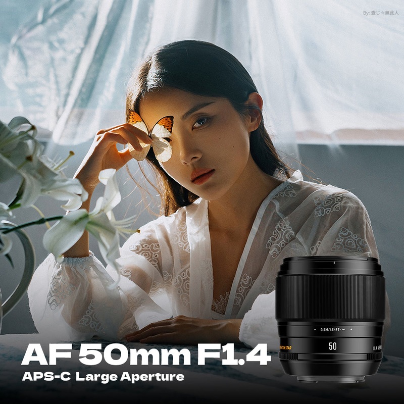 Brightin Star AF50mm F1.4 Autofocus Large Aperture APS-C Mirrorless Camera Lens Sony E / Fuji X Mount Sony E
