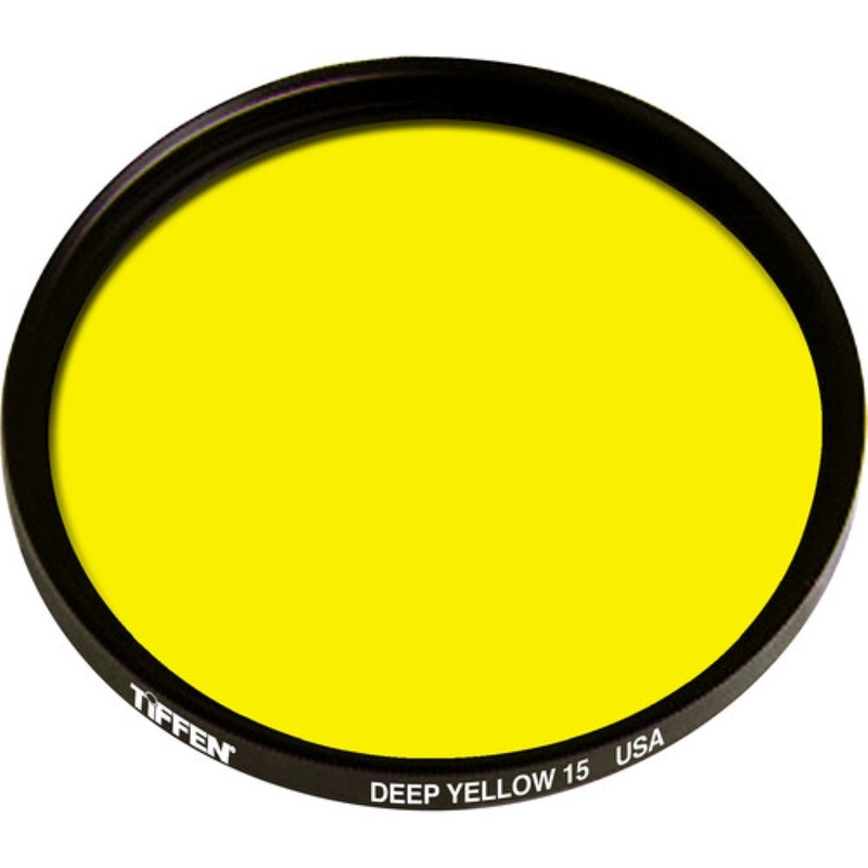 Tiffen 52mm Deep Yellow #15 Glass Filter for Black & White Film