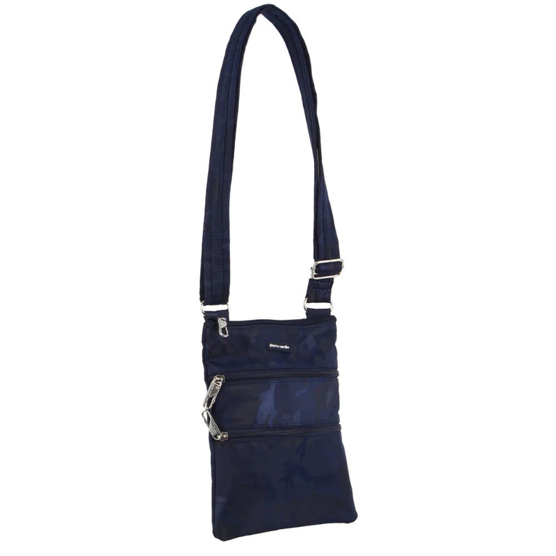 Pierre Cardin Nylon Anti-Theft RFID Crossbody Bag (Navy/Camo) Boutique Retailer