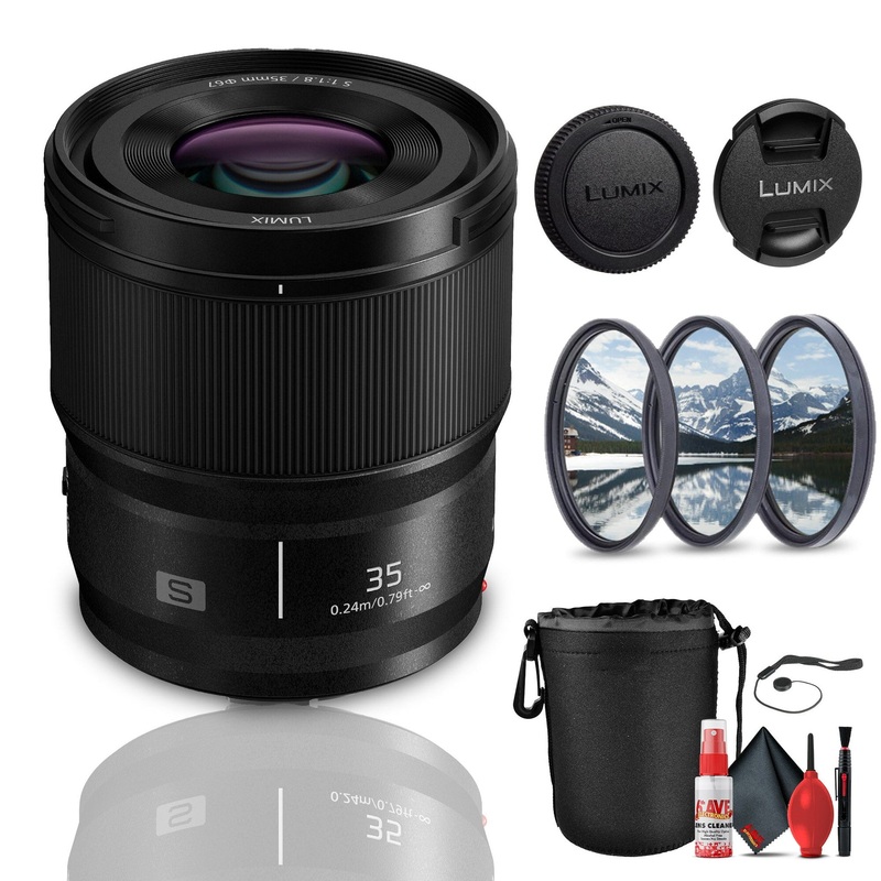 Panasonic Lumix S 35mm f/1.8 Lens Bundle with Accessories