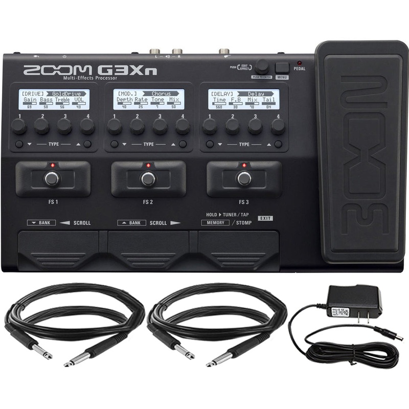 Zoom G3Xn Multi-Effects Processor with Built In Expression Pedal with Pig Hog Cable