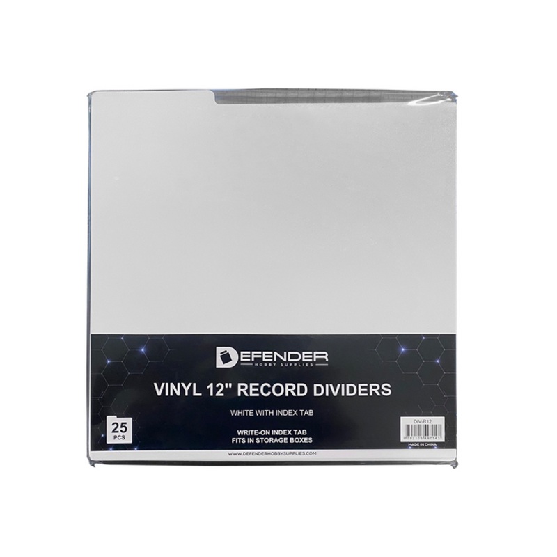 Defender 12″ Record Dividers (White) Hobby Accessories